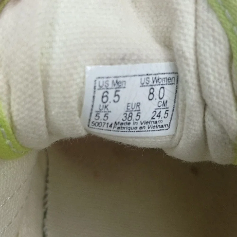Vans Old Skool Lime Green Canvas Low Top Skate Shoes Mens‎ 6.5 Womens 8